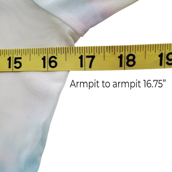 Fairycore Mesh 2-piece Pastel LS Tee over Matching Cami with Rhinestones Size M - Picture 11 of 16